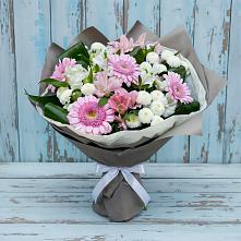 Букет цветов из:  Герберы, Альстромерии и Хризантемы в Апанасенковском