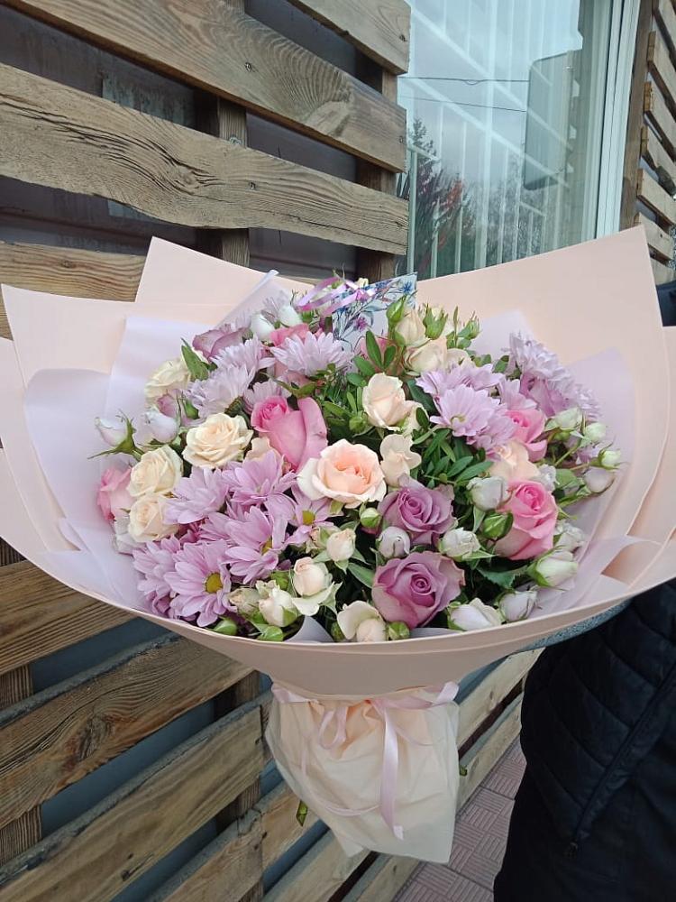 Букет цветов из: Розы и Хризантемы в Апанасенковском