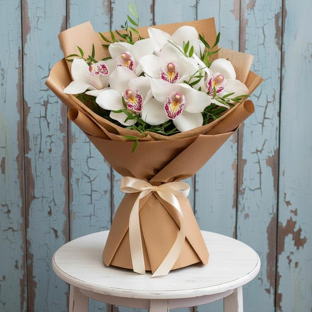 Букет цветов из: Орхидеи и Розы в Апанасенковском