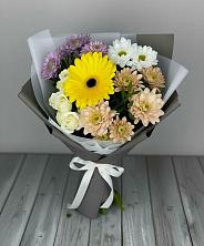 Букет цветов из:  Розы, Герберы и Хризантемы в Апанасенковском