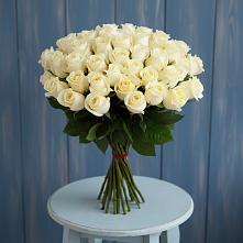 Букет 51 Белая роза Эдлесс Лав в Апанасенковском