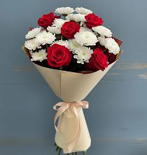 Букет цветов из:  Розы и Хризантемы в Апанасенковском