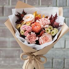 Букет цветов из:  Гвоздики, Хризантемы и Розы в Апанасенковском