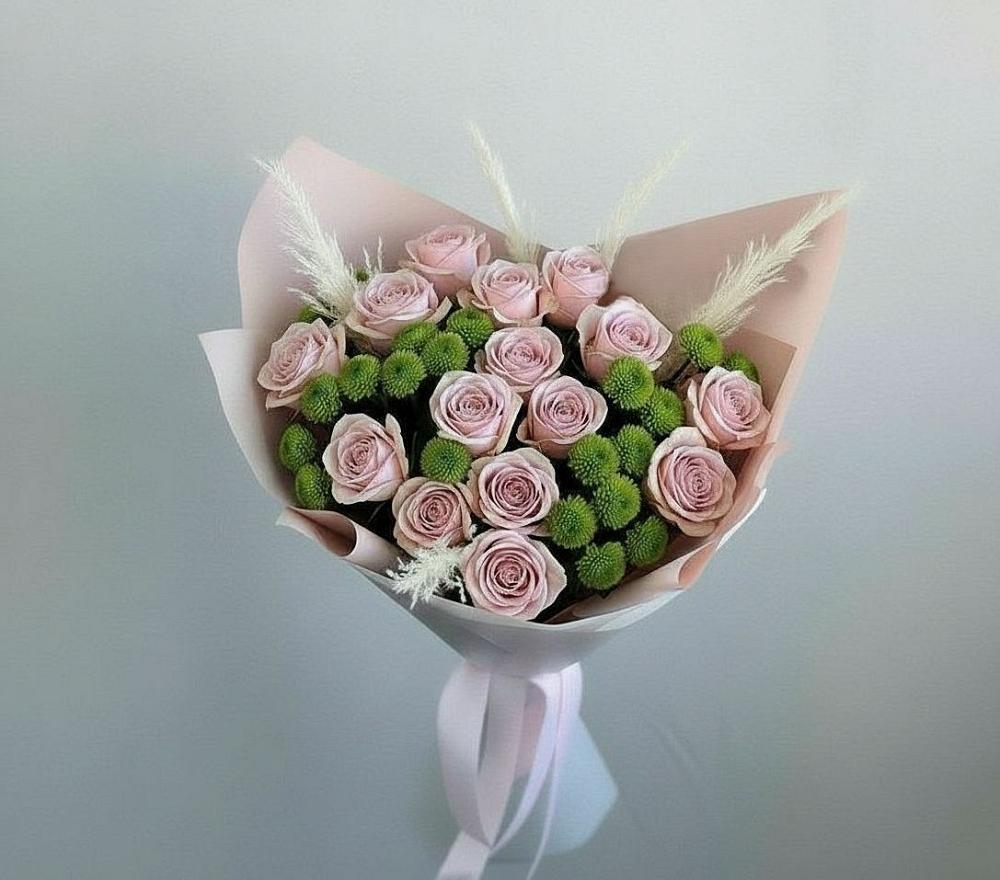 Букет цветов из: Розы и Хризантемы в Апанасенковском