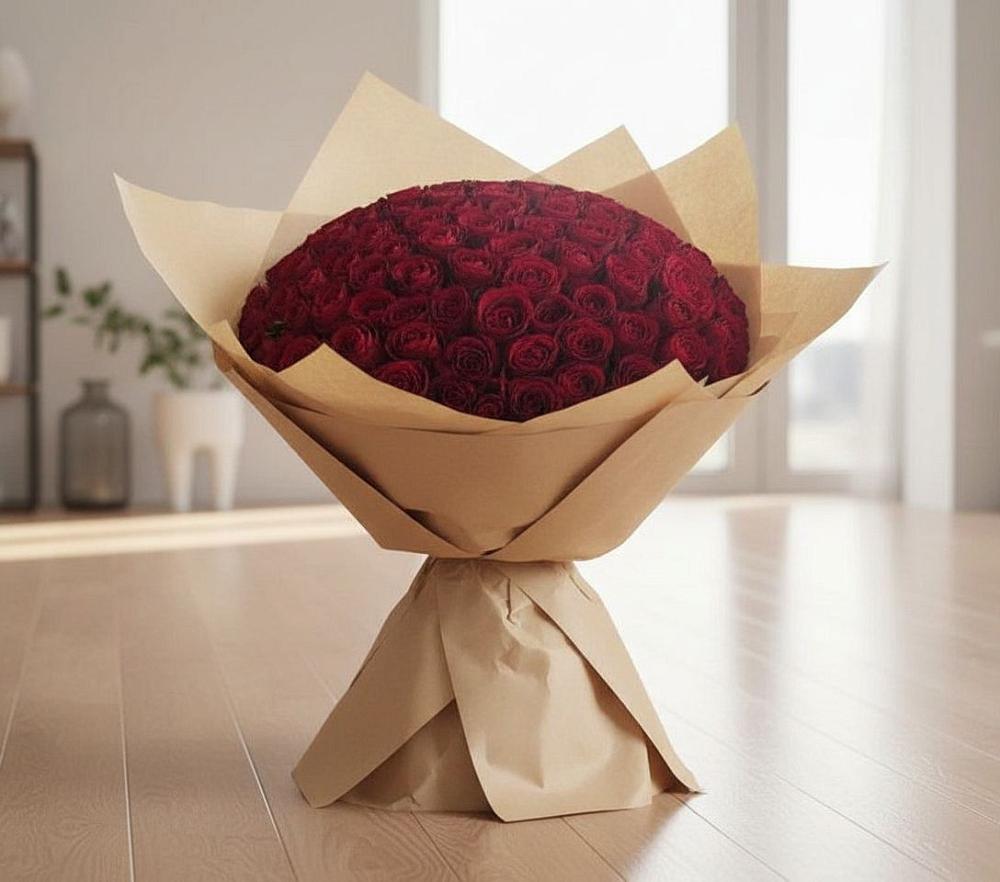 Букет 101 Красная роза в Апанасенковском