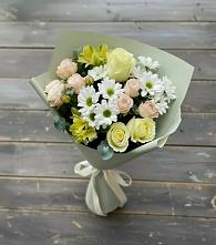 Букет цветов из:  Альстромерии, Розы и Хризантемы в Апанасенковском